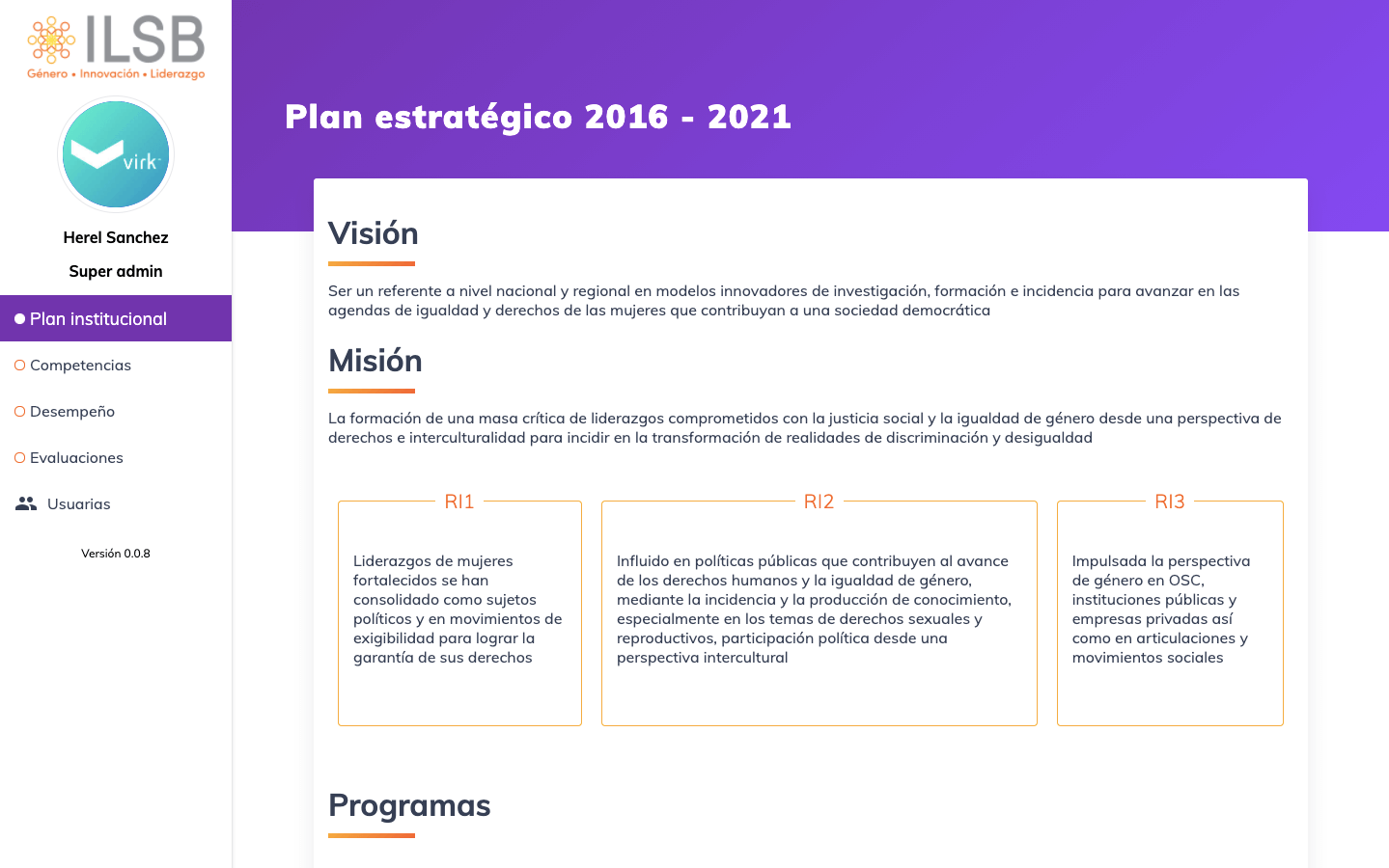 Plataforma de Evaluación y Seguimiento para Organizaciones Educativas