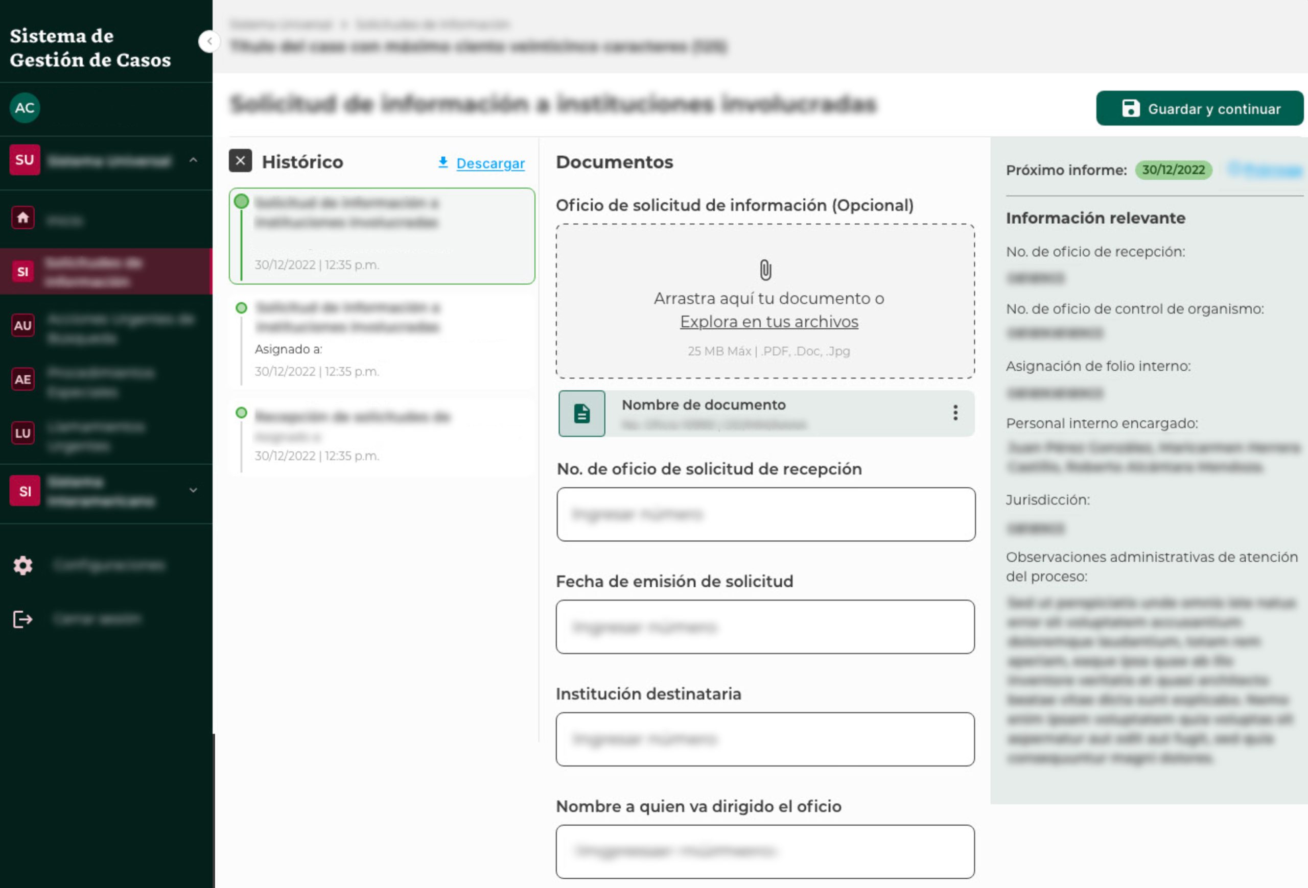 Plataforma de Gestión de Casos